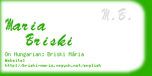 maria briski business card